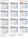 Kalender 2017 mit Ferien und Feiertagen Italien