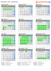 Kalender 2017 mit Ferien und Feiertagen Kalabrien