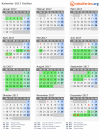Kalender 2017 mit Ferien und Feiertagen Sizilien
