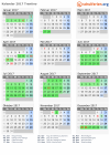 Kalender 2017 mit Ferien und Feiertagen Trentino
