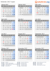 Kalender 2017 mit Ferien und Feiertagen Japan