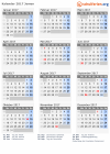 Kalender 2017 mit Ferien und Feiertagen Jemen