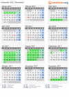 Kalender 2017 mit Ferien und Feiertagen Manitoba