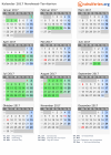 Kalender 2017 mit Ferien und Feiertagen Nordwest-Territorien