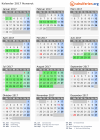 Kalender 2017 mit Ferien und Feiertagen Nunavut