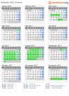 Kalender 2017 mit Ferien und Feiertagen Ontario