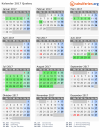Kalender 2017 mit Ferien und Feiertagen Quebec