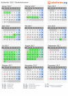 Kalender 2017 mit Ferien und Feiertagen Saskatchewan