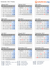 Kalender 2017 mit Ferien und Feiertagen Malta