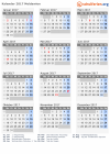 Kalender 2017 mit Ferien und Feiertagen Moldawien