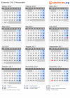 Kalender 2017 mit Ferien und Feiertagen Mosambik