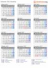 Kalender 2017 mit Ferien und Feiertagen Namibia