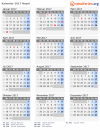 Kalender 2017 mit Ferien und Feiertagen Nepal