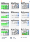 Kalender 2017 mit Ferien und Feiertagen Marlborough