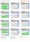 Kalender 2017 mit Ferien und Feiertagen Taranaki