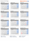 Kalender 2017 mit Ferien und Feiertagen Niger