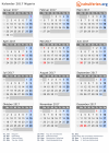 Kalender 2017 mit Ferien und Feiertagen Nigeria