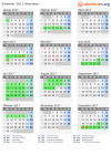 Kalender 2017 mit Ferien und Feiertagen Akershus