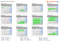 Kalender 2017 mit Ferien und Feiertagen Finnmark