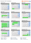Kalender 2017 mit Ferien und Feiertagen Hordaland
