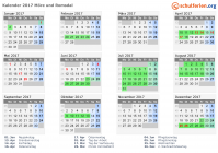Kalender 2017 mit Ferien und Feiertagen Møre og Romsdal