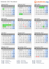Kalender 2017 mit Ferien und Feiertagen Nordland