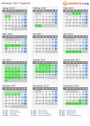 Kalender 2017 mit Ferien und Feiertagen Oppland