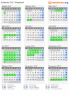 Kalender 2017 mit Ferien und Feiertagen Rogaland