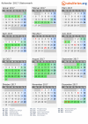 Kalender 2017 mit Ferien und Feiertagen Steiermark