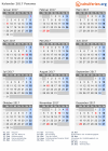 Kalender 2017 mit Ferien und Feiertagen Panama