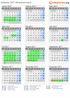 Kalender 2017 mit Ferien und Feiertagen Karpatenvorland
