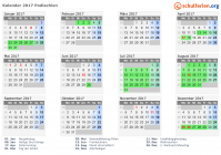 Kalender 2017 mit Ferien und Feiertagen Podlachien