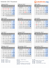 Kalender 2017 mit Ferien und Feiertagen Russland