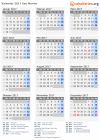 Kalender 2017 mit Ferien und Feiertagen San Marino