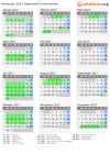 Kalender 2017 mit Ferien und Feiertagen Appenzell Innerrhoden