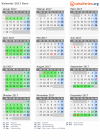 Kalender 2017 mit Ferien und Feiertagen Bern