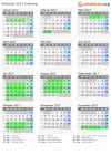 Kalender 2017 mit Ferien und Feiertagen Freiburg