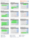 Kalender 2017 mit Ferien und Feiertagen Luzern