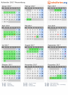 Kalender 2017 mit Ferien und Feiertagen Neuenburg