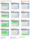 Kalender 2017 mit Ferien und Feiertagen Sankt Gallen