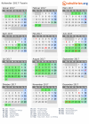 Kalender 2017 mit Ferien und Feiertagen Tessin