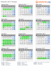 Kalender 2017 mit Ferien und Feiertagen Thurgau