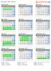 Kalender 2017 mit Ferien und Feiertagen Zürich