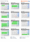 Kalender 2017 mit Ferien und Feiertagen Zug