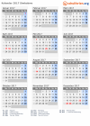 Kalender 2017 mit Ferien und Feiertagen Simbabwe