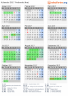 Kalender 2017 mit Ferien und Feiertagen Prešovský kraj