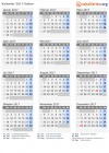 Kalender 2017 mit Ferien und Feiertagen Sudan