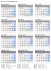 Kalender 2017 mit Ferien und Feiertagen Südafrika
