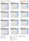 Kalender 2017 mit Ferien und Feiertagen Königgrätz