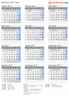 Kalender 2017 mit Ferien und Feiertagen Saar